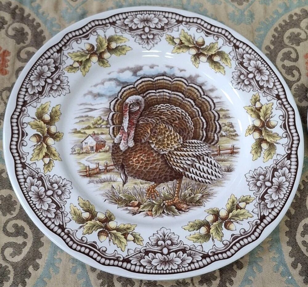 Royal Stafford Turkey DINNER PLATE 11” Thanksgiving Farmhouse Decor (B)
